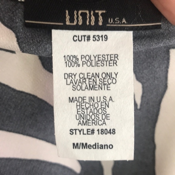 Unit NWOT zebra sleeveless top Size M - Picture 6 of 6